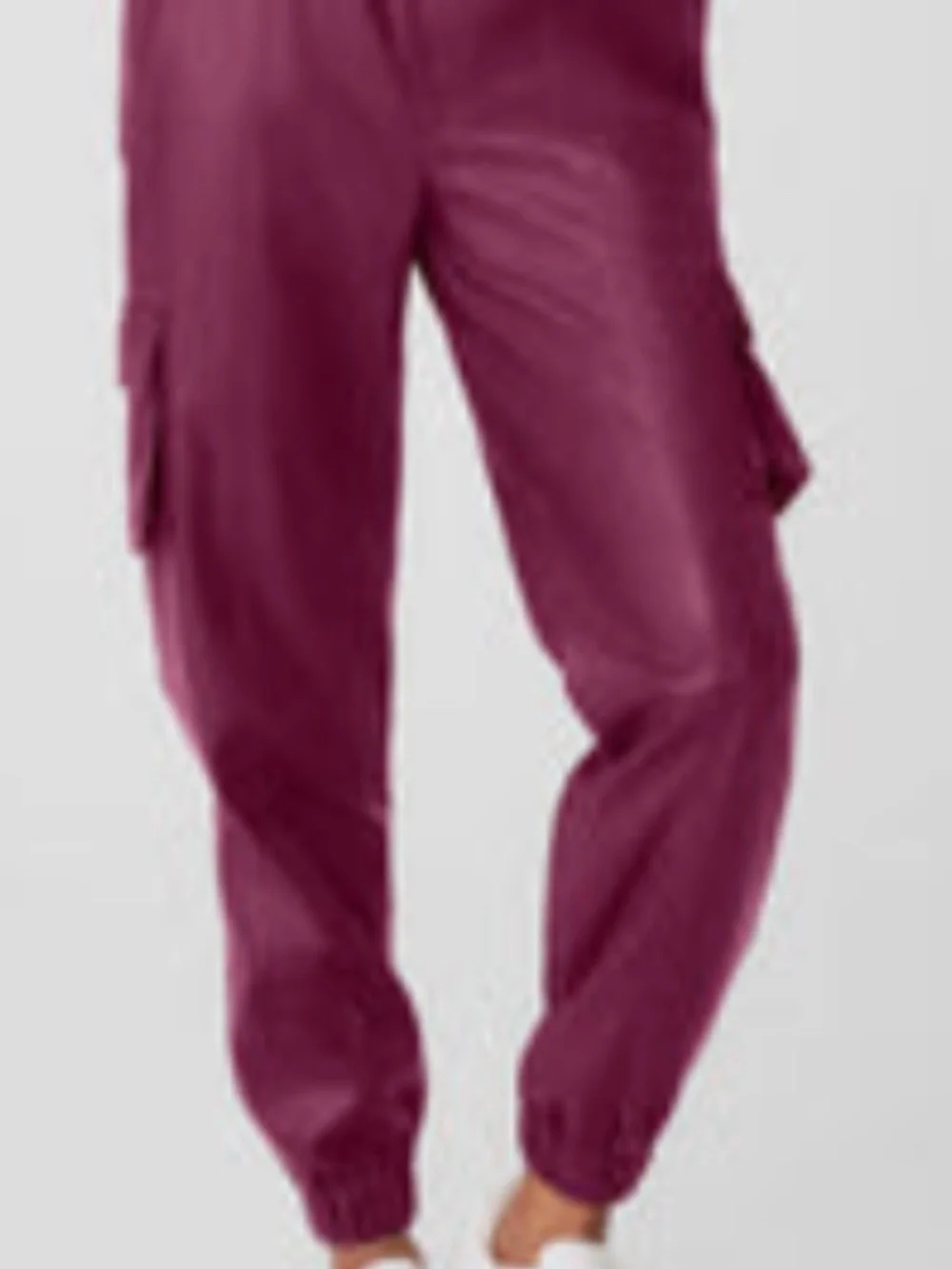 ALO XS FOAX LEATHER JOGGERS